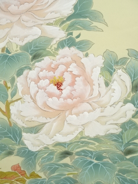 道具 ] - 道具 大泉筆 牡丹図 肉筆絹本掛軸 | ネットショップ圭